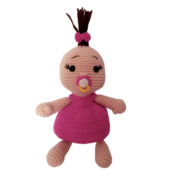 Emzikli Tombiş Bebek Uyku Arkadaşı Amigurumi Organik Oyuncak - 1
