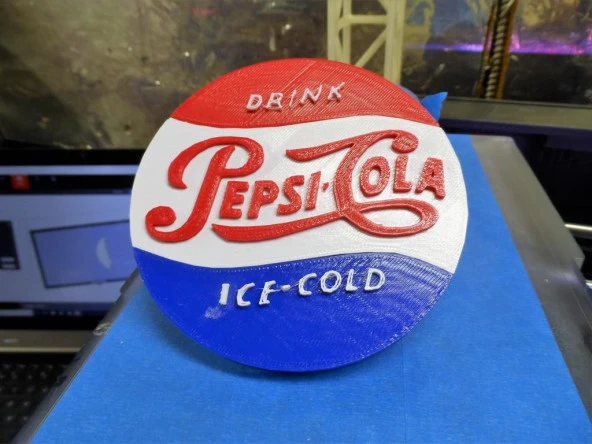 Vintage Pepsi Logosu Plastik Aparat