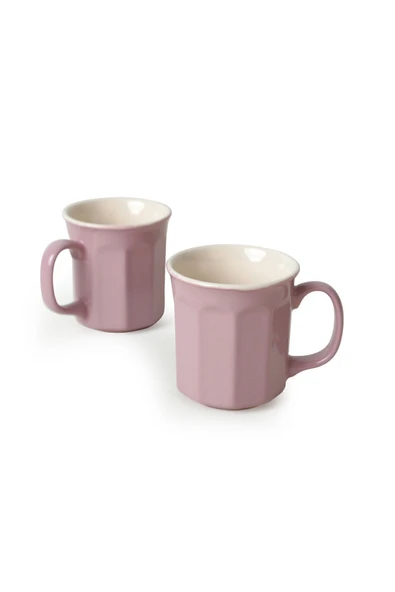 Keramika Violet/Krem Herakles Kupa 9 Cm 6 Adet 451/030 - 3