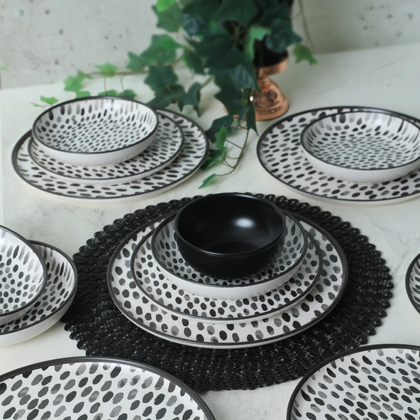 Keramika Keraart Shadow Nordic Yemek Takımı 24 Parça 6 Kişilik 21434 - 2