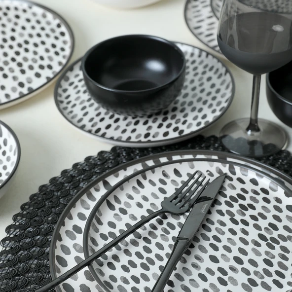 Keramika Keraart Shadow Nordic Yemek Takımı 24 Parça 6 Kişilik 21434 - 3