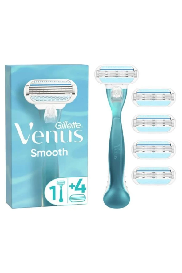 Gillette Venus Smooth Tıraş Makinesi + 5 Yedek Başlık