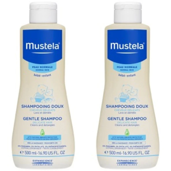 Mustela Gentle Shampoo Papatya Özlü 500 Ml 2 Kutu