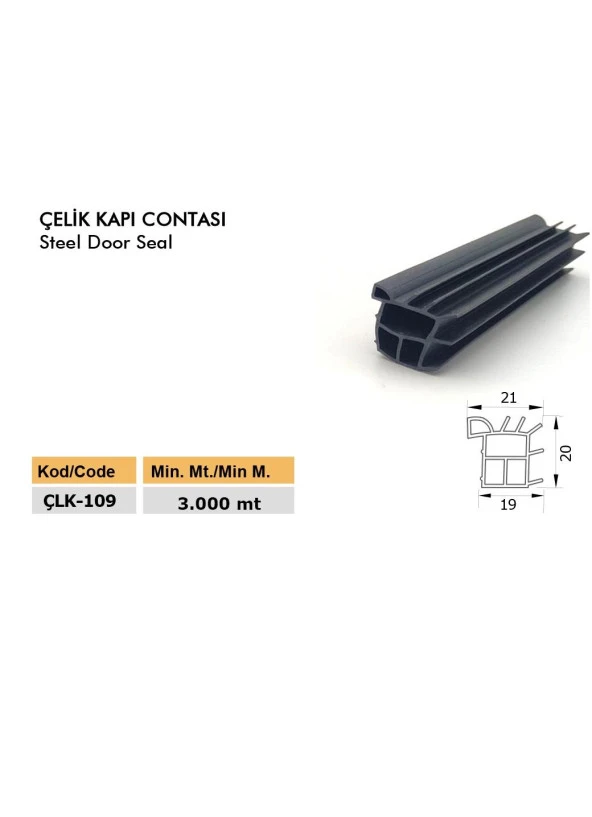 Contacall Çelik Kapı Fitili Çelik Kapı Contası 6 Metre Siyah - Resim 6