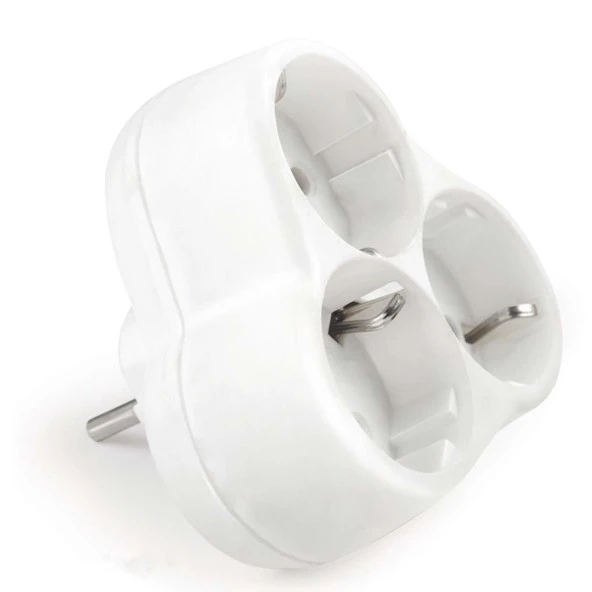 Golyat Papatya Yonca 3lü Grup Priz Fiş Priz Topraklı Çoklu Çoğaltıcı Kablosuz Üçgen - Resim 5