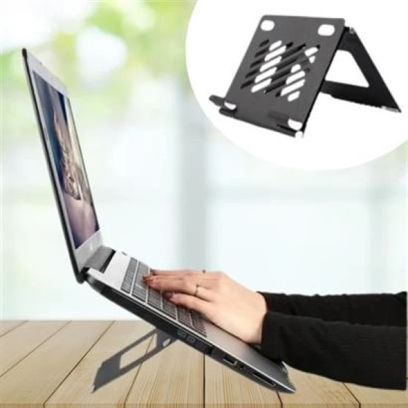 SEFAM HOME  Ayarlanabilir Metal Dizüstü Destek Tabanı Katlanabilir Taşınabilir Laptop Sehpası Standı