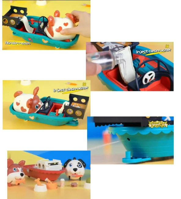 Ses ile kontrol Edilen, İnteraktif Yürüyen Havlayan Sevimli Köpek ve Su Püskürten Teknesi, Aksesuarları ile.... - 5