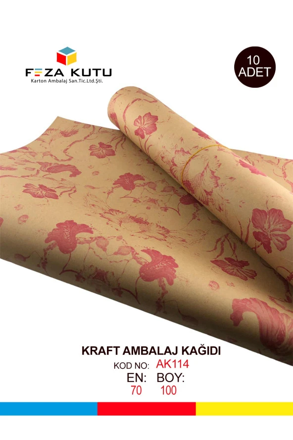Paket Kağıdı Kraft Kağıt Ambalaj Kağıdı Hediye Kağıdı Yılbaşı Çeyiz Paketleme Kağıt 70x100 (10 ADET)