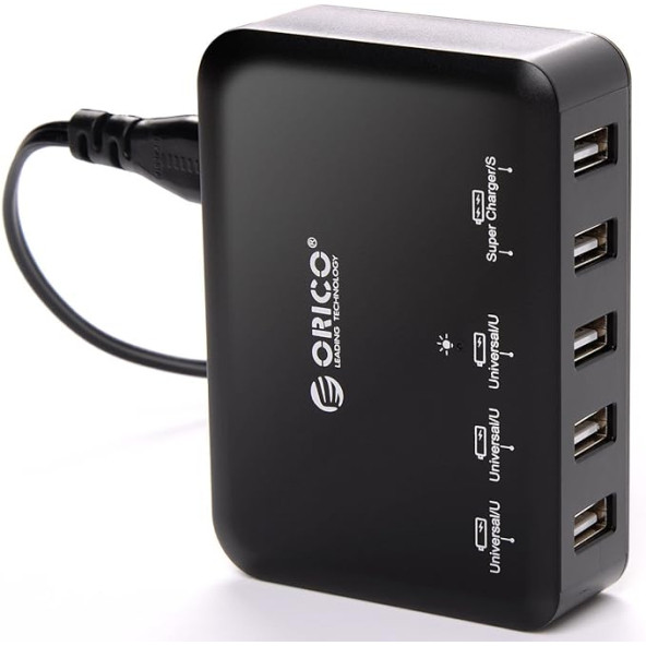 Orico Dacp-5S 5 Port Usb Süper Şarj Aleti