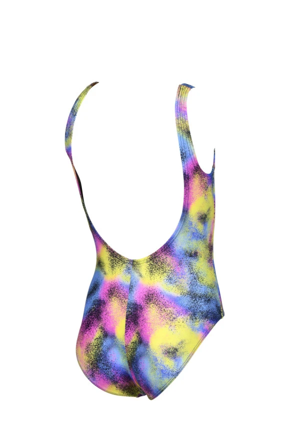 ARENA KIZ ÇOCUK YÜZÜCÜ MAYOSU GIRLS' SWIMSUIT U BACK ALLOVER 005216200 YZM UK BEDEN - Resim 6