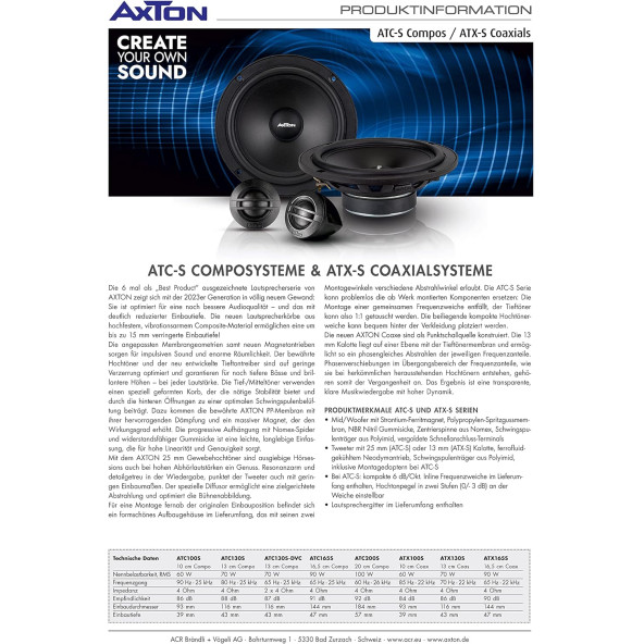 Axton ATX-130S 13cm Oto Hoparlör - 5