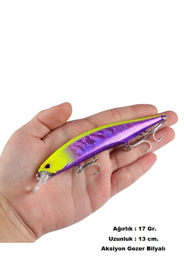 Rapala Lures 17Gr.13 cm.Sahte Yem Turna Levrek Lüfer Ailesi Rapala Maket Balık Yapay Yem