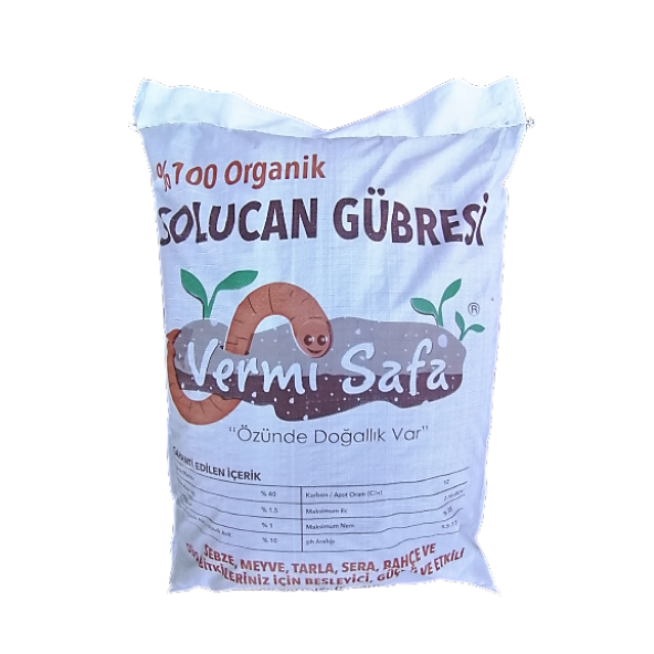 %100 Organik Vermisafa Katı Solucan Gübresi 10 KG Lamine Çuvallı - 2