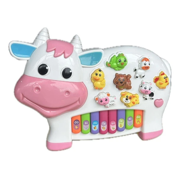 Çok Fonksiyonlu Türkçe Sesli, Soru Cevaplı, Çiftlik Hayvanları İnek Piyano - 4