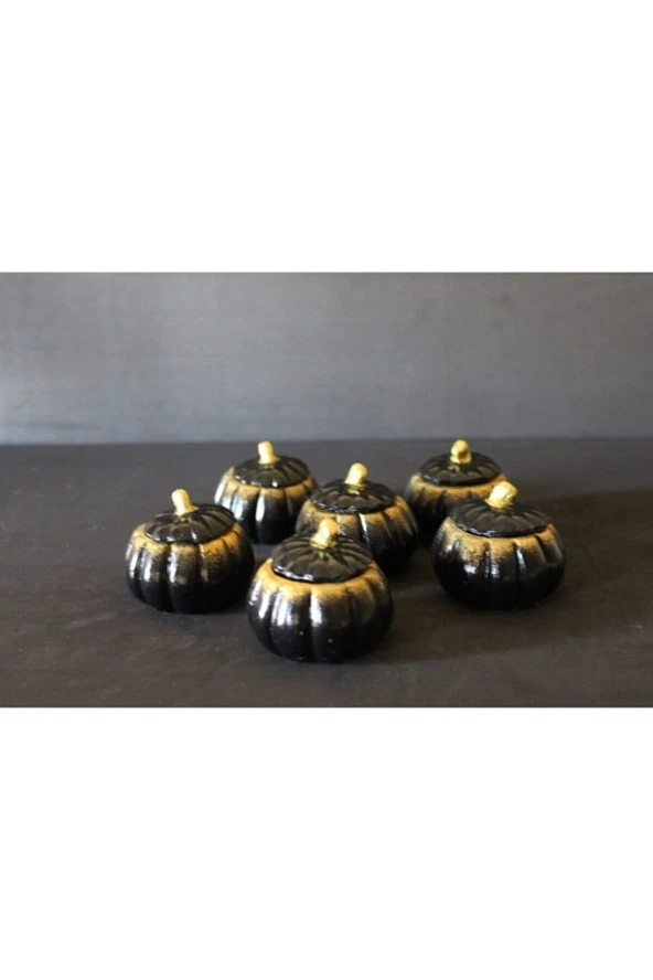 Avm Black Gold Kapaklı Mini Bal Kabağı Lokumluk Drajelik 6 Adet