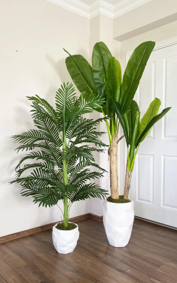 BİÇİÇEK YAPAY MUZ AĞACI VE AREKA AĞACI - 2