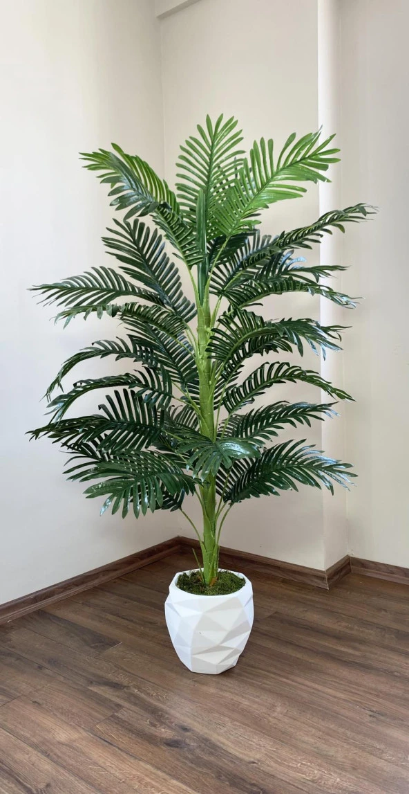 BİÇİÇEK YAPAY AREKA AĞACI BÜYÜK BOY PALMİYE AĞACI BETON SAKSIDA