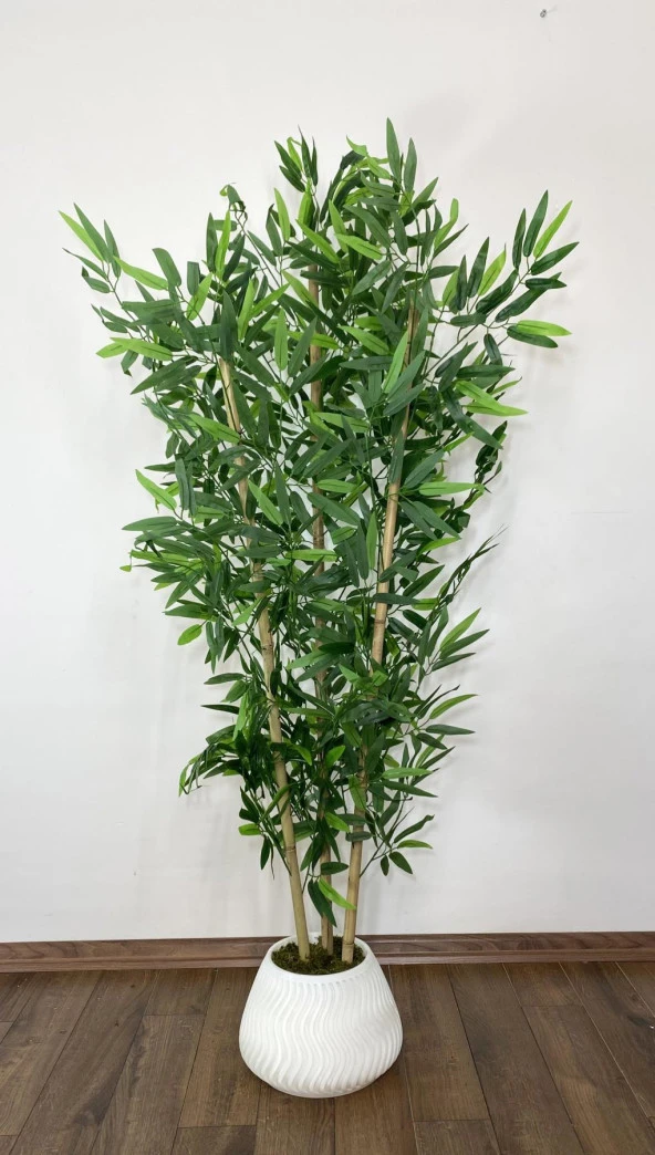 BİÇİÇEK   YAPAY BAMBU AĞACI 160CM + 125CM BENJAMİN AĞACI YOĞUN YAPRAKLI+MINI BAMBU ürün görseli
