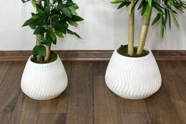 BİÇİÇEK   YAPAY BENJAMİN AĞACI BAMBU GÖVDELİ  140CM + 125CM - 3
