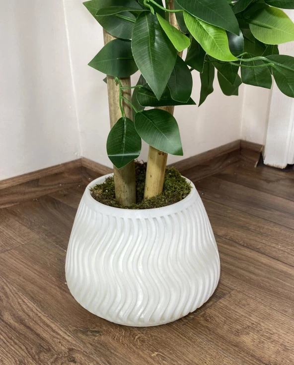 BİÇİÇEK   Yapay Benjamin ağacı Bambu Gövdeli  125cm - Resim 3