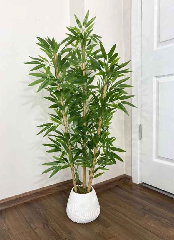 BİÇİÇEK   YAPAY BAMBU AĞACI  140CM YOĞUN YAPRAKLI 150555100 - Resim 2