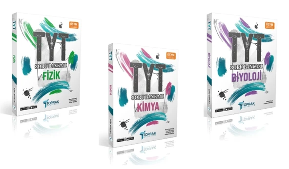 TOPRAK YAYINLARI TYT Fizik - Kimya ve Biyoloji Soru Bankası ( 3 Kitap ) ürün görseli