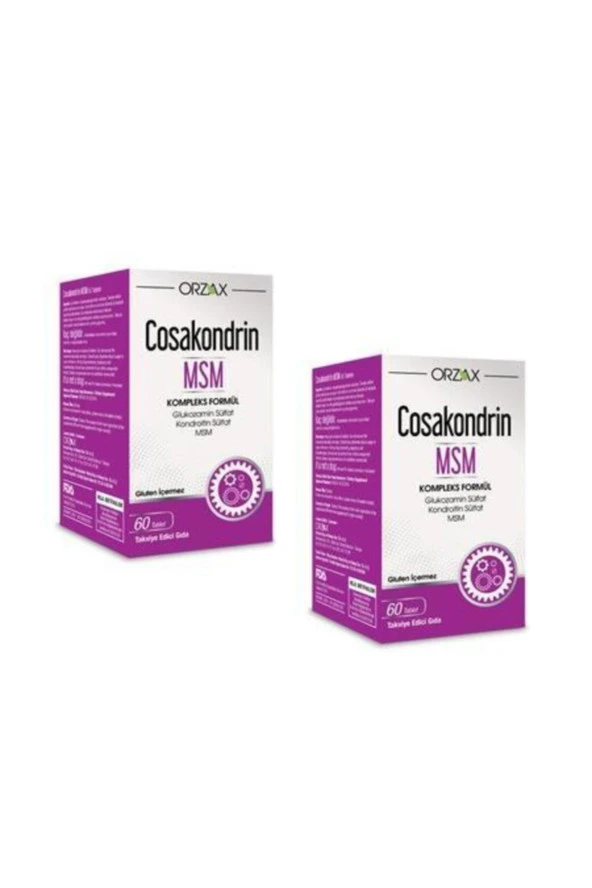 Orzax Cosakondrin MSM 60 Tablet 2 Kutu