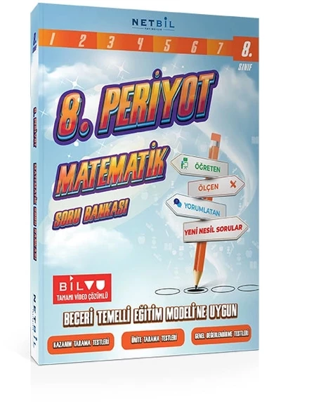 Netbil Yayınları 8. Periyot Matematik ve Fen Bilimleri Soru Bankası (2 Kitap) - Resim 2