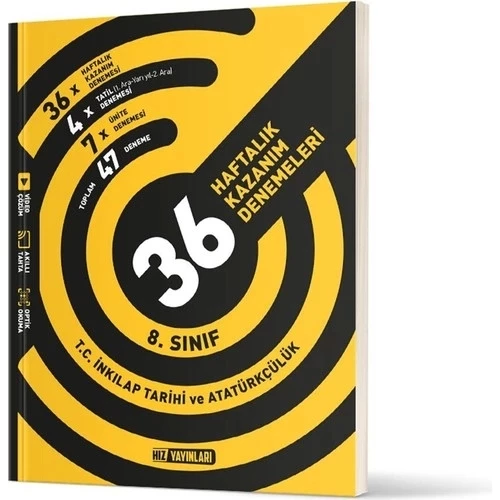 Hız Yayınları 8. Sınıf T.C. İnkılap Tarihi ve Atatürkçülük Haftalık Kazanım Denemeleri
