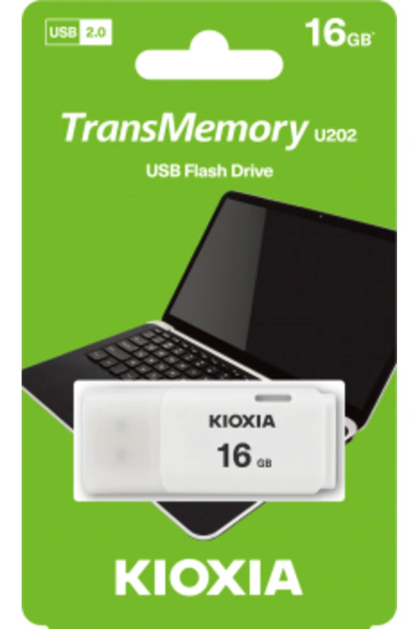 16GB USB2.0 KIOXIA BEYAZ USB BELLEK LU202W016GG4