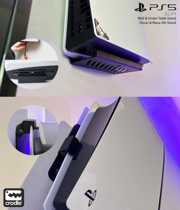 Playstation 5 Slim Duvar Standı ve Joystick Duvar Standı Gaming Aksesuar - 4