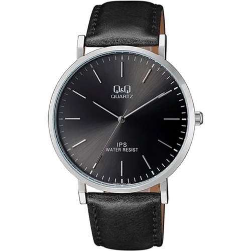 Q&Q QC103J002Y Siyah Deri Kordonlu Sevgili Çift Kol Saatleri - 2