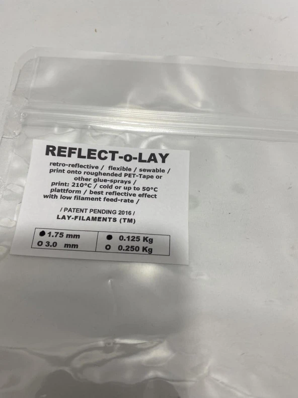 Lay-Filaments Reflect-o-Lay 3D Yazıcı Filament 1,75mm 0,125kg - 3