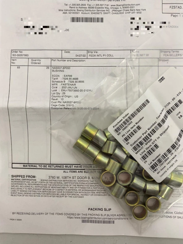 Fastenair NAS537-8P050 Havacılık Burcu 29 Adet - Resim 7