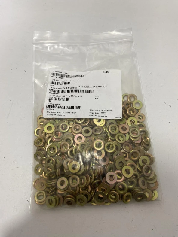 Anillo MS20002C4 Havacılık Pulu 447 Adet - Resim 6