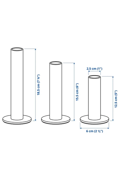 Tuvkornell 3 Lü Turuncu Mumluk Ev Dekorasyonu Renkli Şamdan - Resim 5