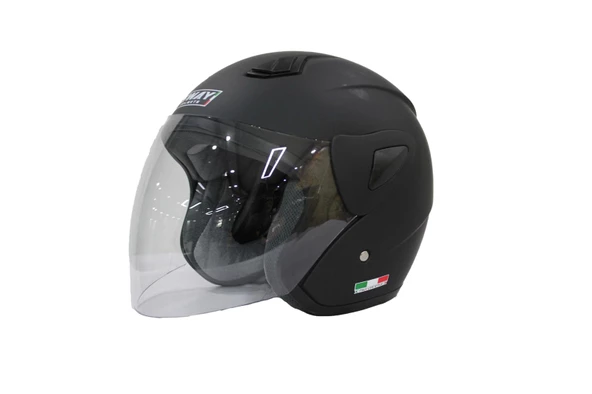 Kask Sw-733 Mat Siyah Şeffaf Camlı - 2