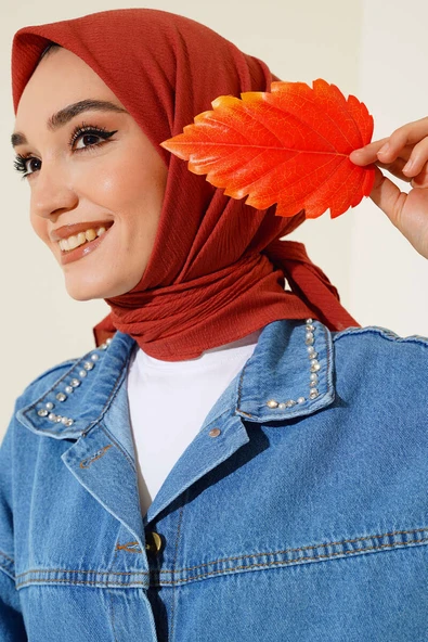 Mio Kare Eşarp Mercan ürün görseli 1