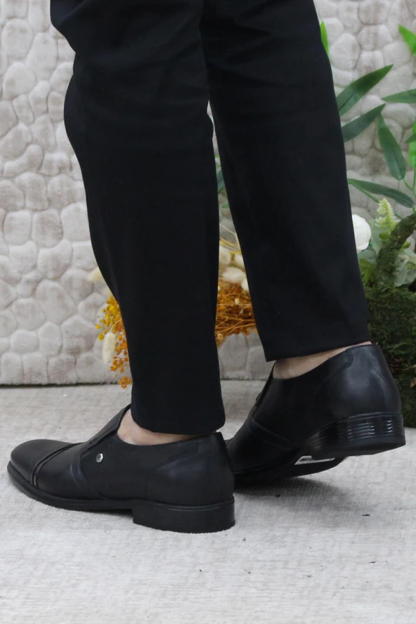 Mehmet Mete 420200 İç Ve Dış Hakiki Deri Kauçuk Taban Erkek Ayakkabı - Resim 4