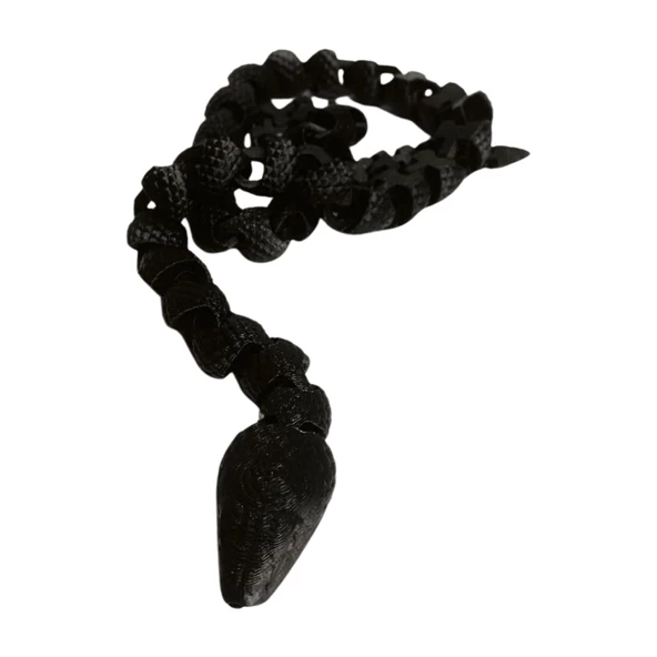 3D Hareketli Yılan Figürlü Oyuncak - Siyah - Resim 2