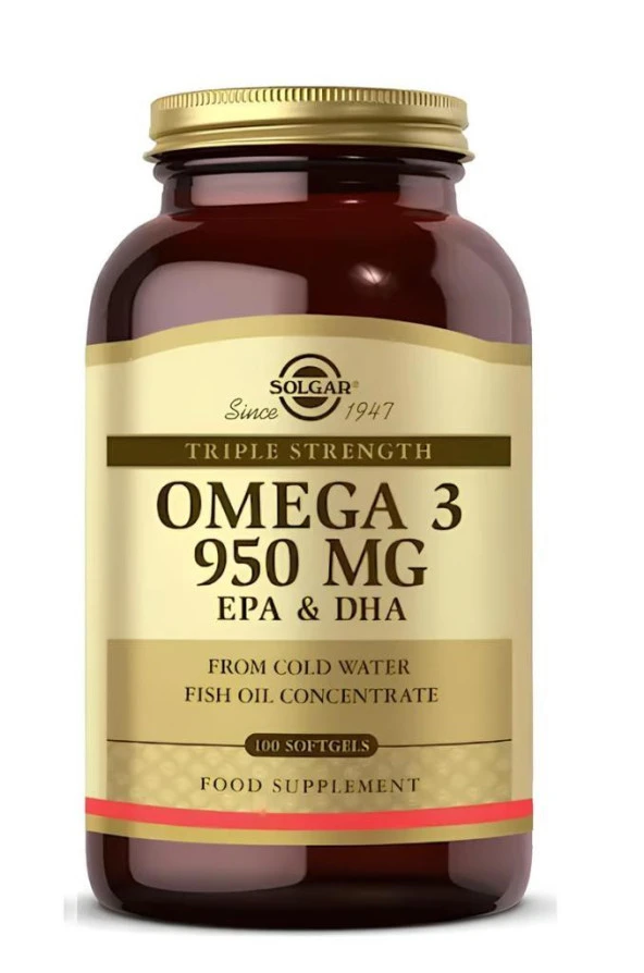 Solgar Omega 3 950 mg 100 Yumuşak Jelatinli Balıkyağı  Kapsülü