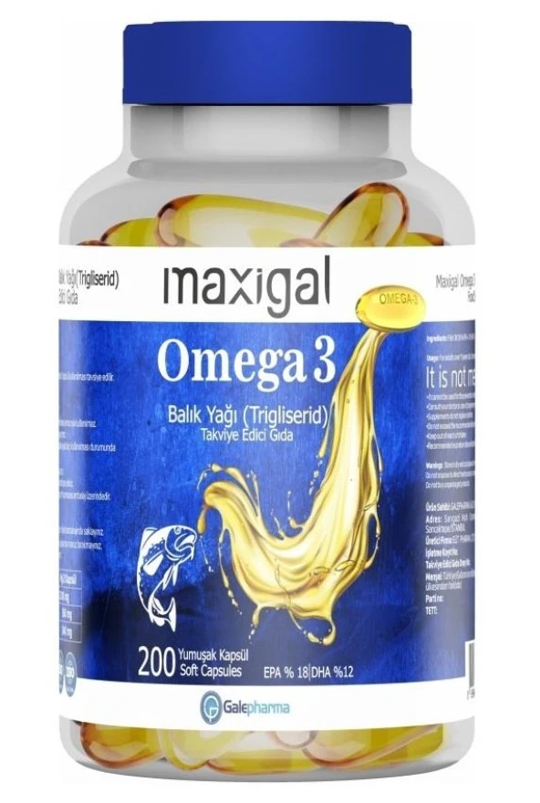 Maxigal Omega 3 200 Kapsül