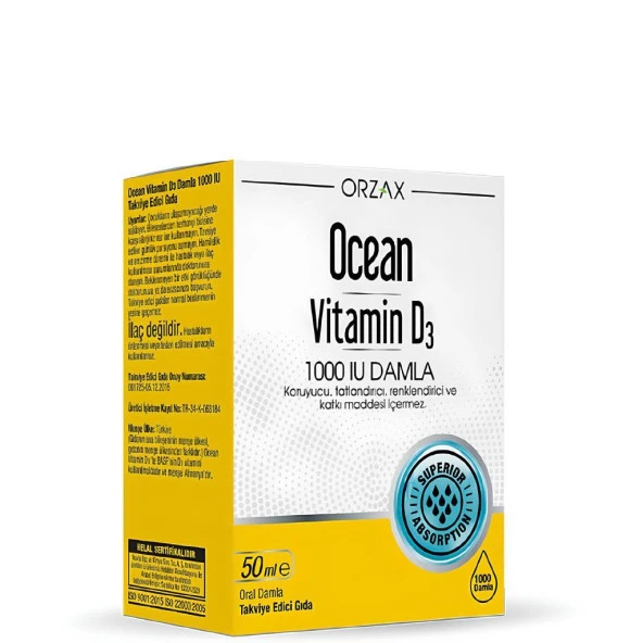 Ocean Vitamin D3 1000 IU Damla