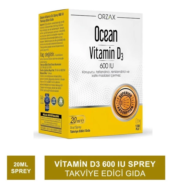 Ocean Vitamin D3 600 IU 20 ml Sprey