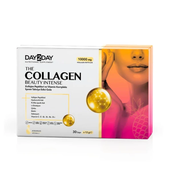 Day2Day The Collagen Beauty Intense Vitamin ve Minereal Kompleks Ananas Aromalı 30 Saşe