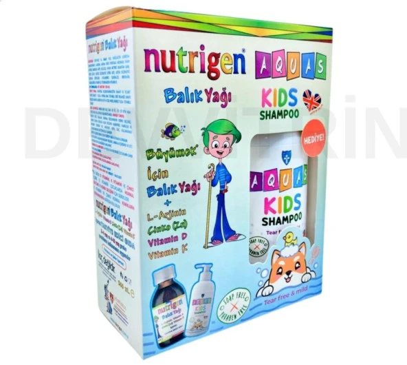 Nutrigen Balık Yağı Şurubu 200 ml + Aquas Kids Şampuan 250 ml Hediyeli