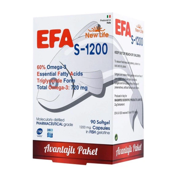 NewLife Efa S 1200 mg 90 Kapsül