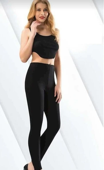 KOTA 4000 BAYAN LİKRALI UZUN TAYT 6 ADET  M BEYAZ - Resim 2