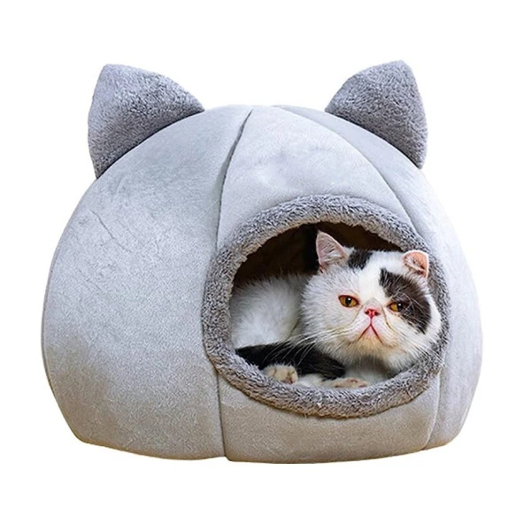 Tineke Bal Kabağı Tasarımlı Kedi Evi Yatağı Uyku Minderi Small
