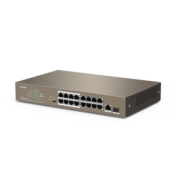 TENDA  16 portlu 10/100Mbps +1 Gigabit/SFP Slots Switch With 16-Port PoE TEF1118P-16-150W - 2